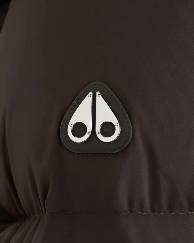 Belle Dune Kurze Daunenjacke mit Lammfellbesatz