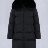 Belle Dune Long Shearling Trim Puffer