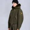 Bomberjacke mit Gold Series Logan-Lammfellbesatz
