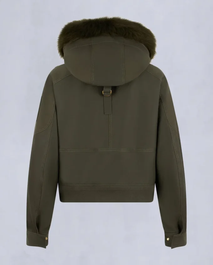 Bomberjacke mit Gold Series Logan-Lammfellbesatz