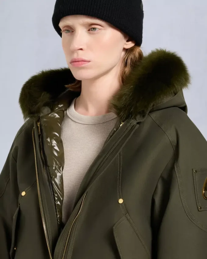 Bomberjacke mit Gold Series Logan-Lammfellbesatz