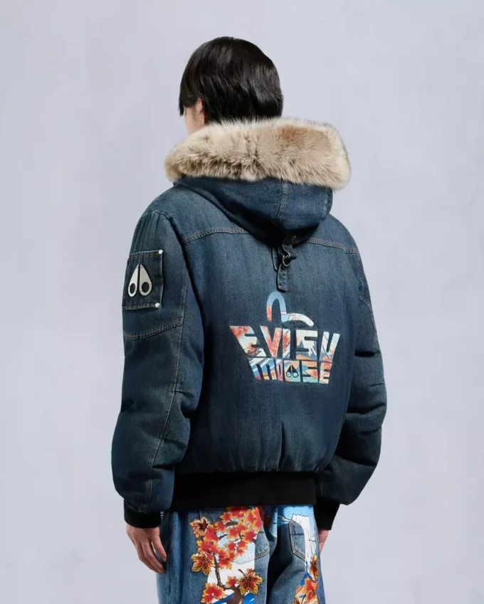 Evisu X Moose Denim Ballistic Bomberjacke