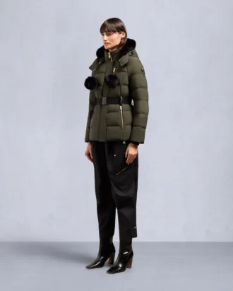 Gold Series Nyluxe Cambria Shearling Trim Jacke