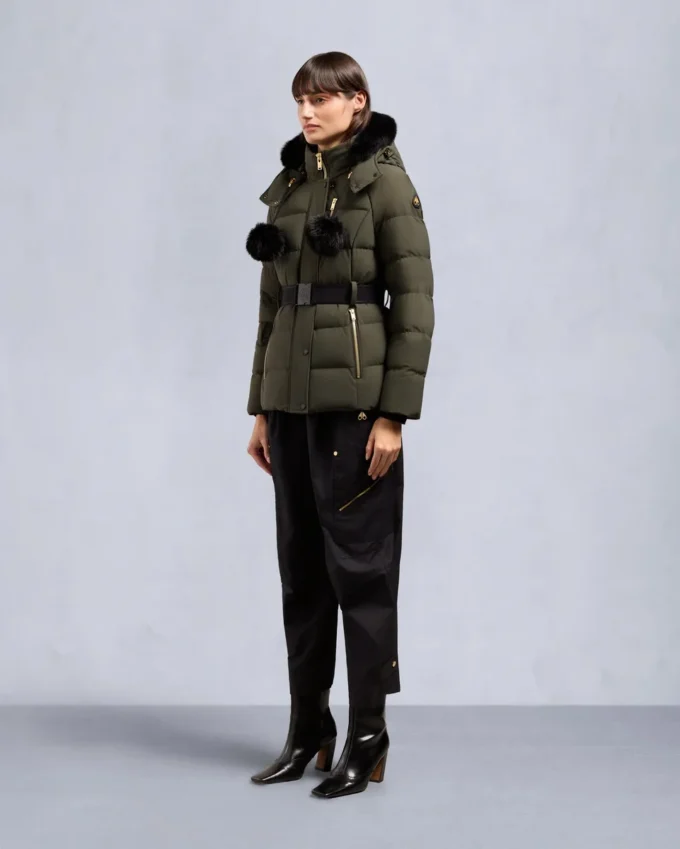 Gold Series Nyluxe Cambria Shearling Trim Jacke