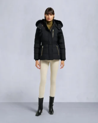 Gold Series Nyluxe Cambria Shearling Trim Jacke