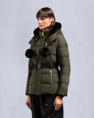 Gold Series Nyluxe Cambria Shearling Trim Jacke