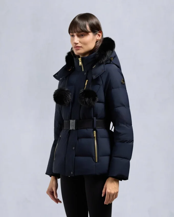 Gold Series Nyluxe Cambria Shearling Trim Jacke