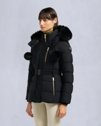 Gold Series Nyluxe Cambria Shearling Trim Jacke