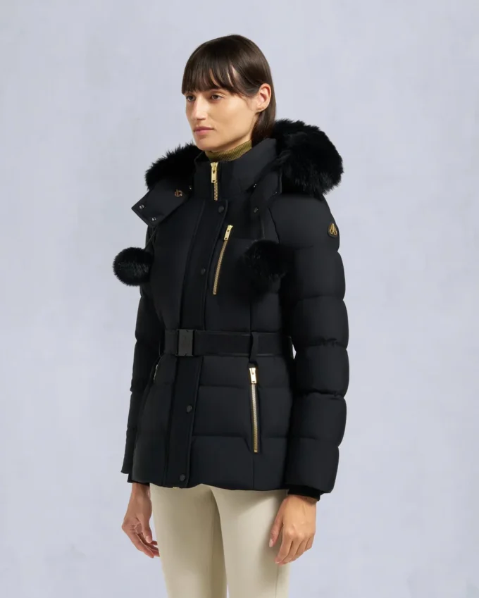 Gold Series Nyluxe Cambria Shearling Trim Jacke