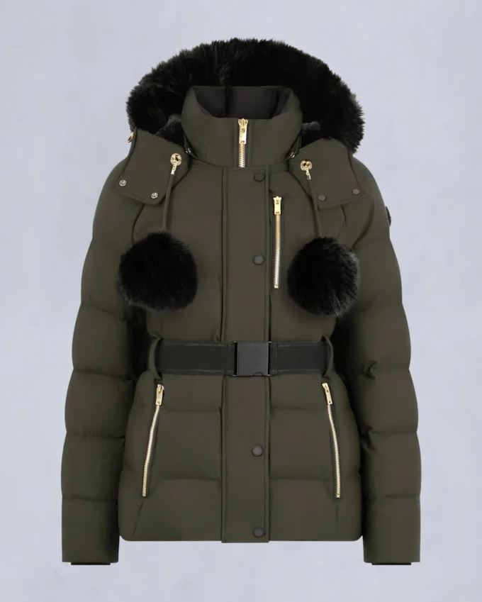 Gold Series Nyluxe Cambria Shearling Trim Jacke