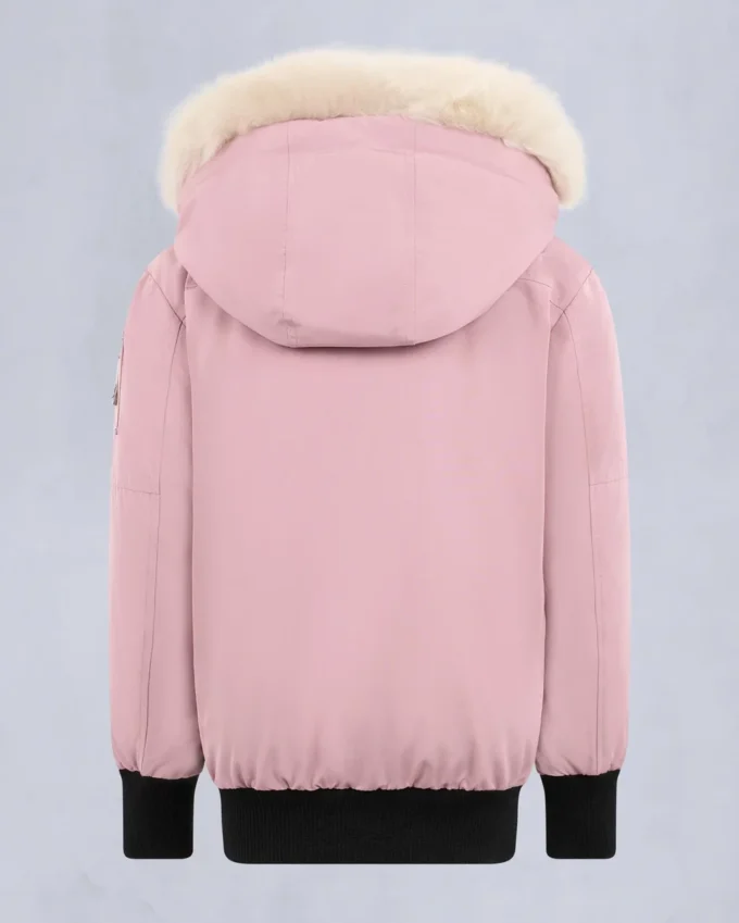 Kinder Unisex Original Bomberjacke mit Lammfellbesatz