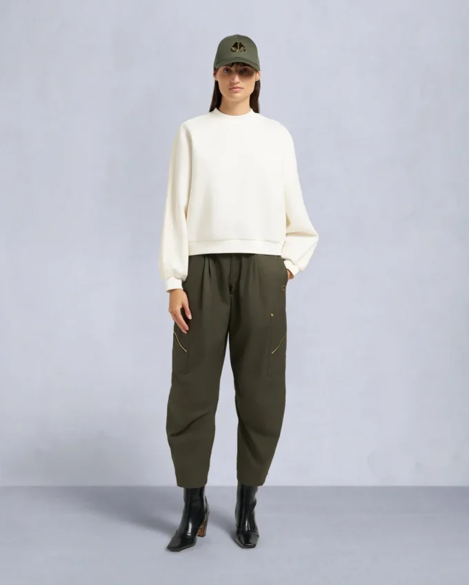 Mix Media Sweatshirt mit Rundhalsausschnitt