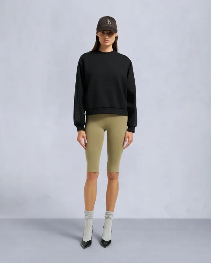 Mix Media Sweatshirt mit Rundhalsausschnitt