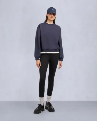 Mix Media Sweatshirt mit Rundhalsausschnitt