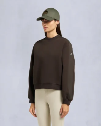 Mix Media Sweatshirt mit Rundhalsausschnitt