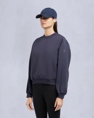 Mix Media Sweatshirt mit Rundhalsausschnitt