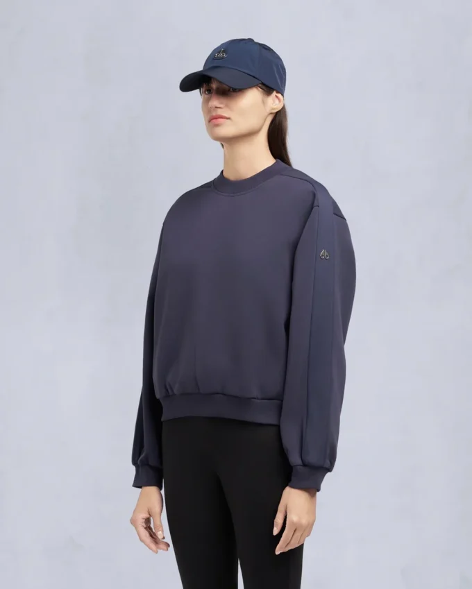 Mix Media Sweatshirt mit Rundhalsausschnitt