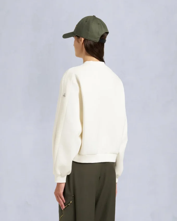 Mix Media Sweatshirt mit Rundhalsausschnitt