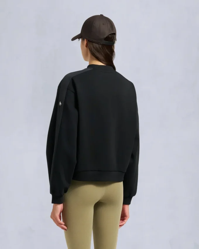 Mix Media Sweatshirt mit Rundhalsausschnitt