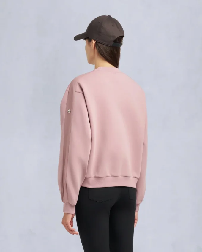 Mix Media Sweatshirt mit Rundhalsausschnitt