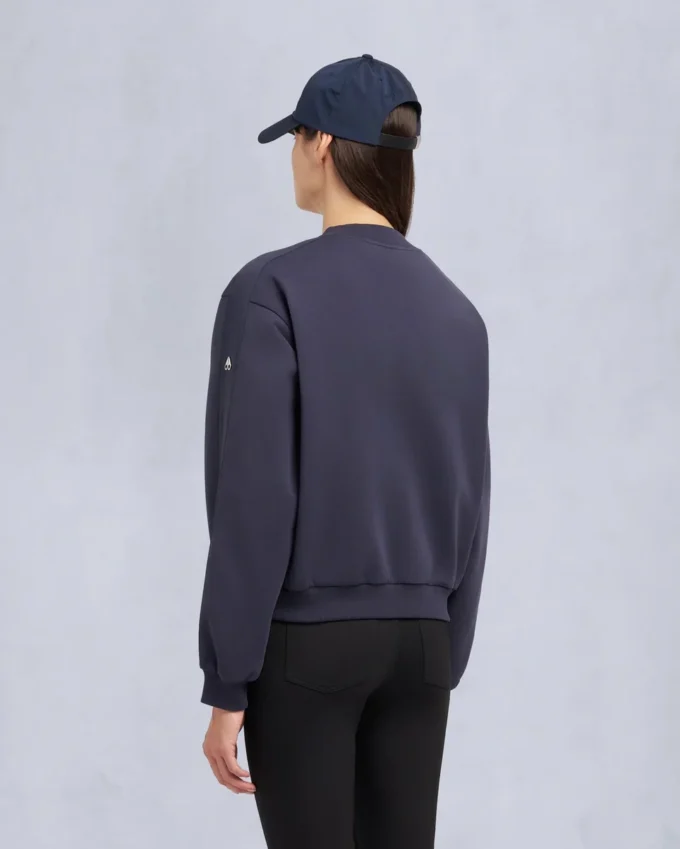 Mix Media Sweatshirt mit Rundhalsausschnitt