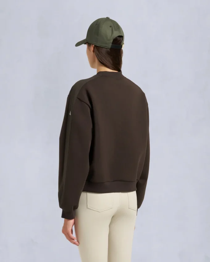 Mix Media Sweatshirt mit Rundhalsausschnitt