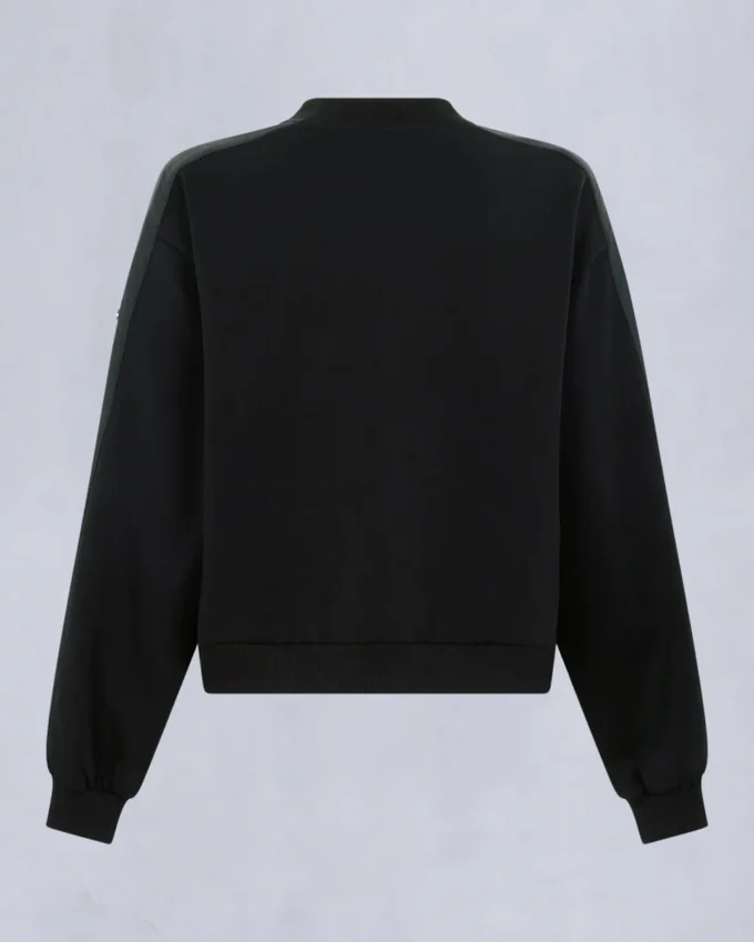 Mix Media Sweatshirt mit Rundhalsausschnitt