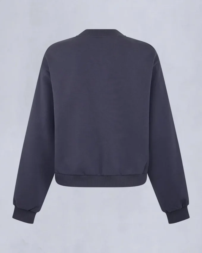 Mix Media Sweatshirt mit Rundhalsausschnitt