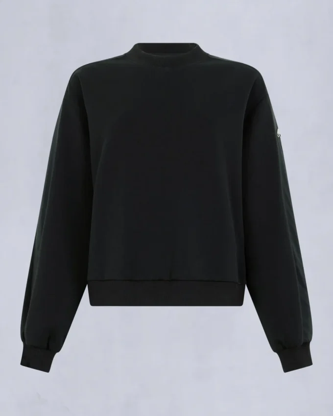 Mix Media Sweatshirt mit Rundhalsausschnitt