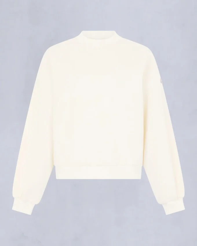 Mix Media Sweatshirt mit Rundhalsausschnitt