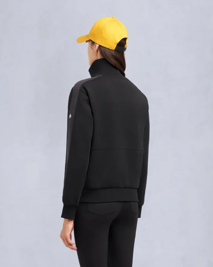 Mix Media Sweatshirt mit Viertelreißverschluss