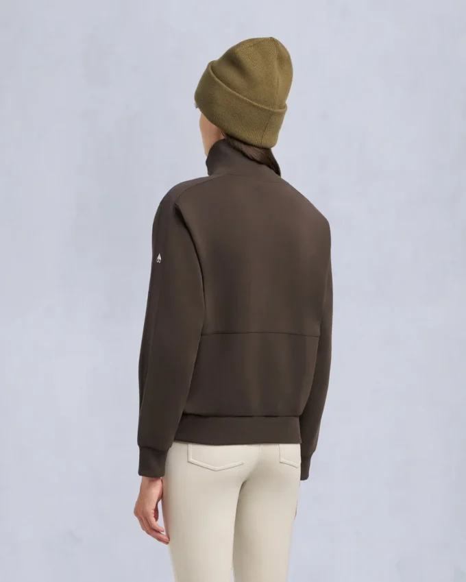 Mix Media Sweatshirt mit Viertelreißverschluss