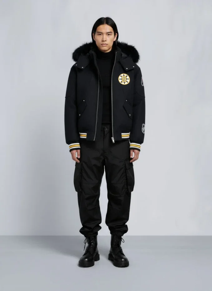 Nhl X Moose Knuckles Bruins Bomberjacke