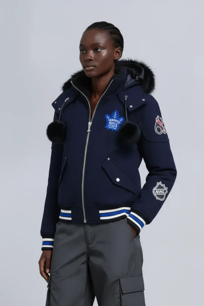 Nhl X Moose Knuckles Maple Leafs Bomberjacke