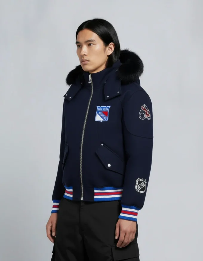 NHL x Moose Knuckles Rangers Bomberjacke