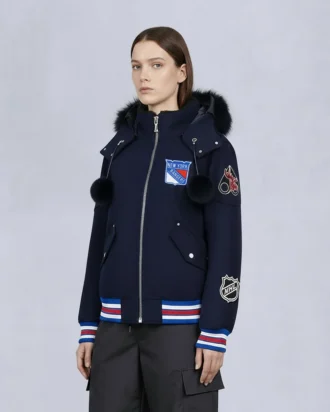 NHL x Moose Knuckles Rangers Bomberjacke