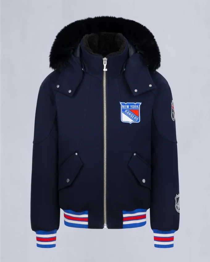 NHL x Moose Knuckles Rangers Bomberjacke