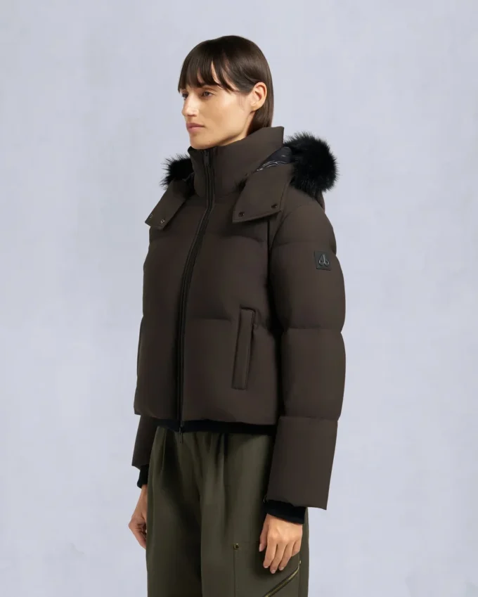 Nyluxe Misti Shearling Trim Puffer