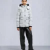 Onyx Anguille Shearling Trim Jacke