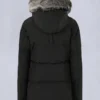Onyx Anguille Shearling Trim Jacke