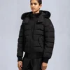 Onyx Ladriere Bomberjacke mit Lammfellbesatz
