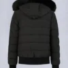 Onyx Ladriere Bomberjacke mit Lammfellbesatz