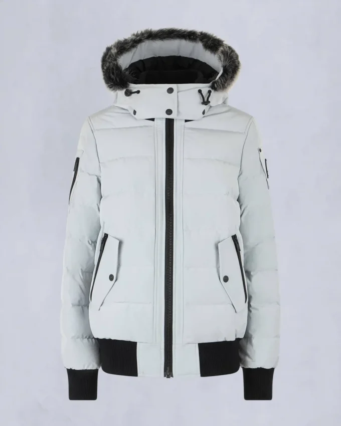 Onyx Ladriere Bomberjacke mit Lammfellbesatz