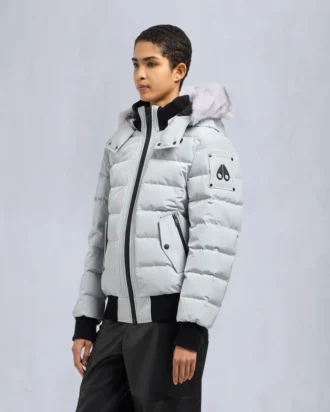 Onyx Ladriere Shearling-Bomberjacke