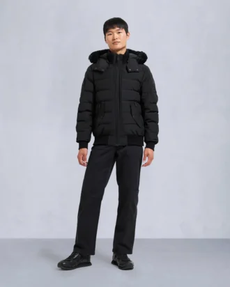 Onyx Scotchtown Bomberjacke mit Lammfellbesatz