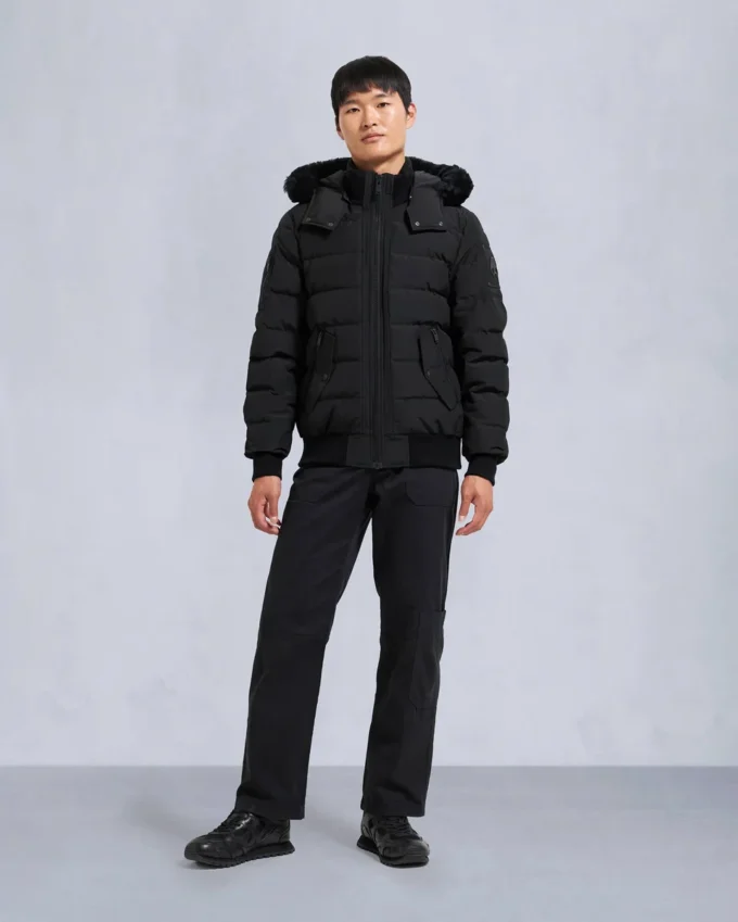 Onyx Scotchtown Bomberjacke mit Lammfellbesatz