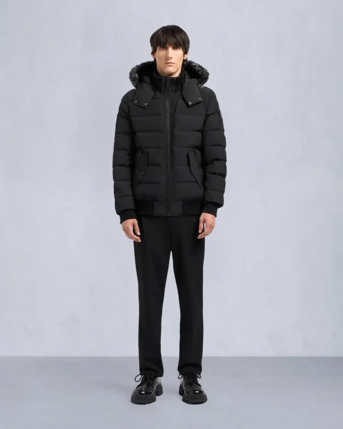 Onyx Scotchtown Bomberjacke mit Lammfellbesatz