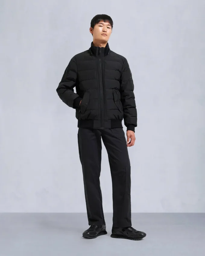 Onyx Scotchtown Bomberjacke mit Lammfellbesatz