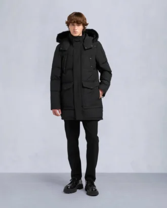 Onyx Shearling Trim Big Ridge Parka