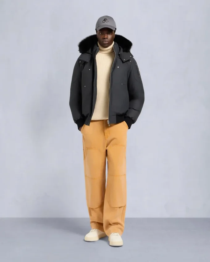 Original Ballistic Bomberjacke mit Lammfellbesatz